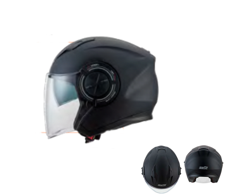 CASCO MOTO UNIK JET CJ17 GAFAS NEGRO TALLA S